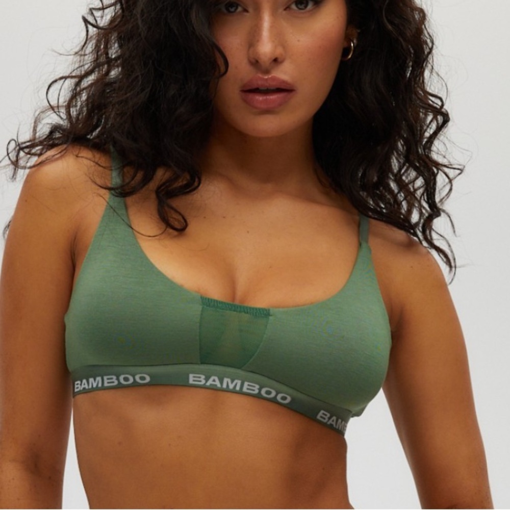 Bamboo size medium Green Bralette